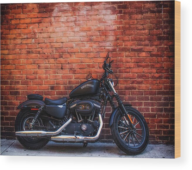 Harley Davidson Wood Print featuring the photograph Harley 883 by GeeLeesa Productions