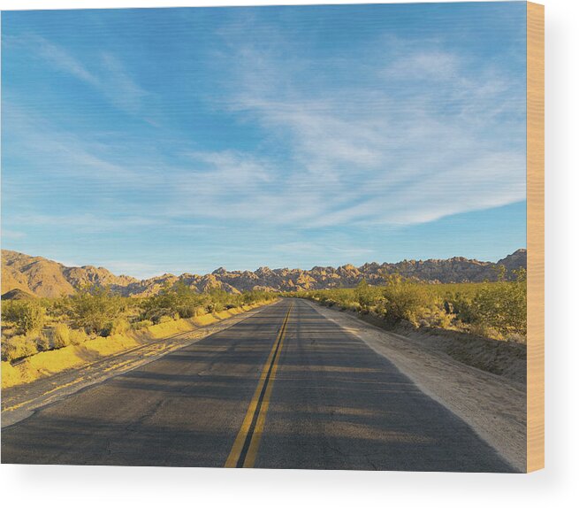 California Wood Print featuring the photograph Highway to Joshau Tree by David Lee