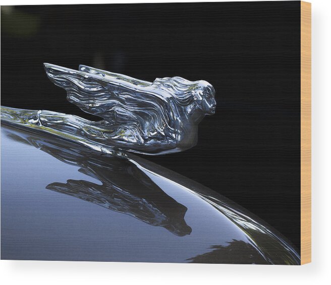 Car Wood Print featuring the photograph Flying Goddess by Jean Noren