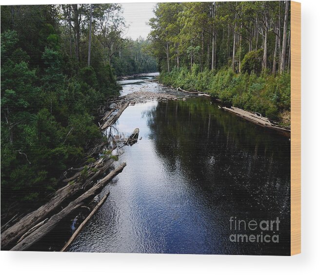 Huon River Wood Print featuring the photograph Huon River Afternoon by Lexa Harpell