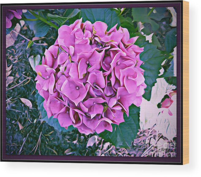 Hydrangea Wood Print featuring the photograph Hydrangea by Leslie Revels