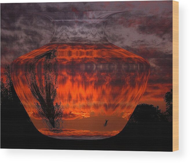 Sunrise Wood Print featuring the photograph Indian Summer Sunrise by Joyce Dickens
