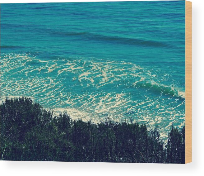 Blue Wood Print featuring the photograph Into the Sea by Tiffany Marchbanks