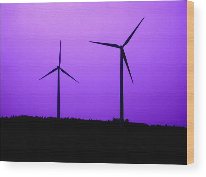 Windmills Wood Print featuring the photograph Introspection by Christopher Brown
