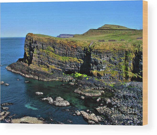 Ireland Wood Print featuring the photograph Irish Cliffs by Nina Ficur Feenan