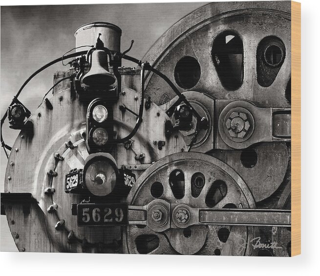 Steam Engine Wood Print featuring the photograph Iron Circles No. 1 by Joe Bonita