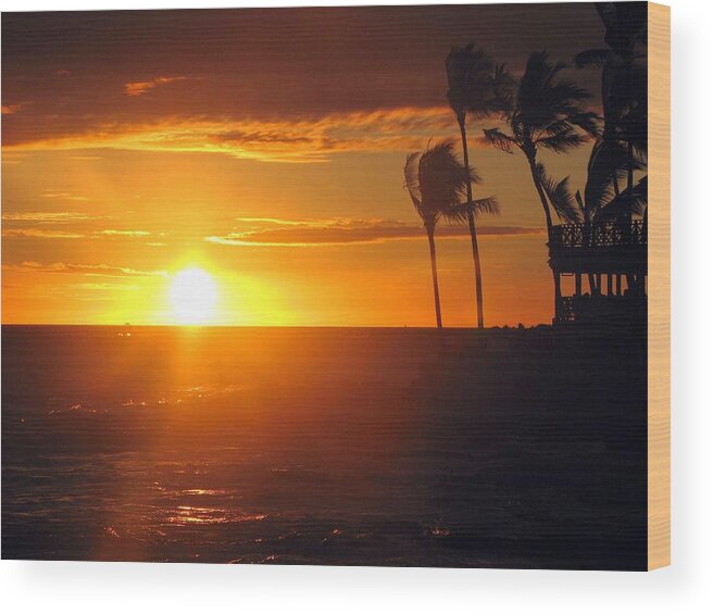 Sunset Wood Print featuring the photograph Island Breeze by Athala Bruckner