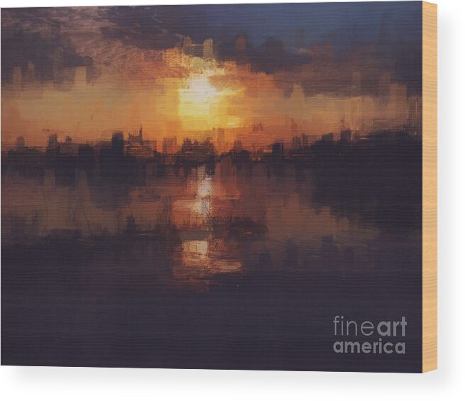 1000 Views Wood Print featuring the photograph Island in the City by Jenny Revitz Soper