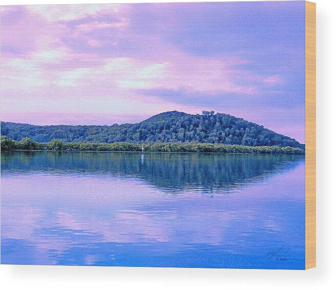 Island Wood Print featuring the photograph Island Reflection Purple Haze by Michael Blaine