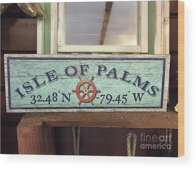 Isle Of Palms Wood Print featuring the photograph Isle of Palms by Dale Powell