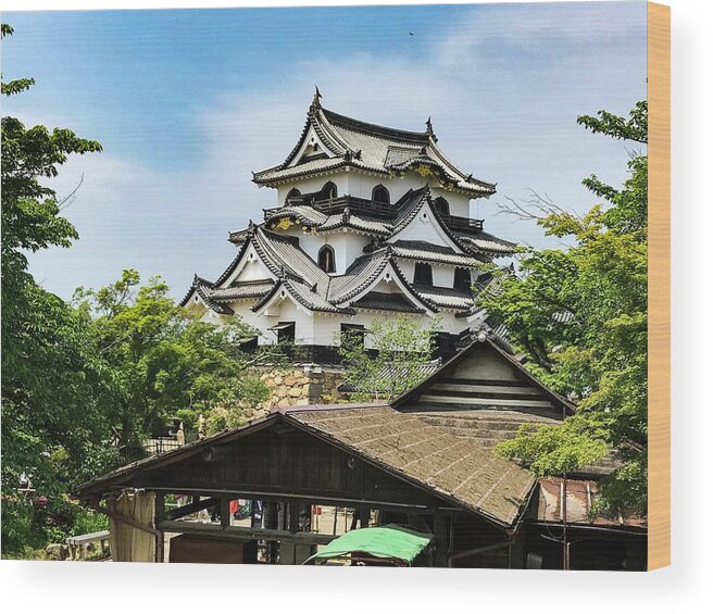 Japan Wood Print featuring the photograph Japan - Hikone Castle by SweeTripper