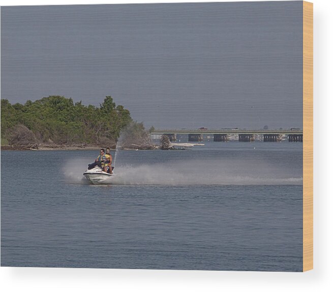 Seas Wood Print featuring the photograph Jet Ski by Newwwman