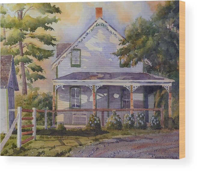 Canada Wood Print featuring the painting Joanne's House by David Gilmore