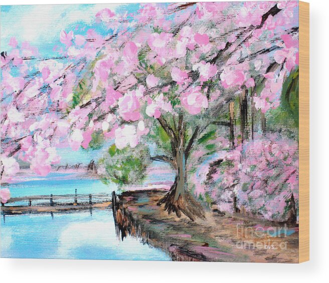 For Sale Wood Print featuring the painting Joy of Spring. for sale Art prints and cards by Oksana Semenchenko