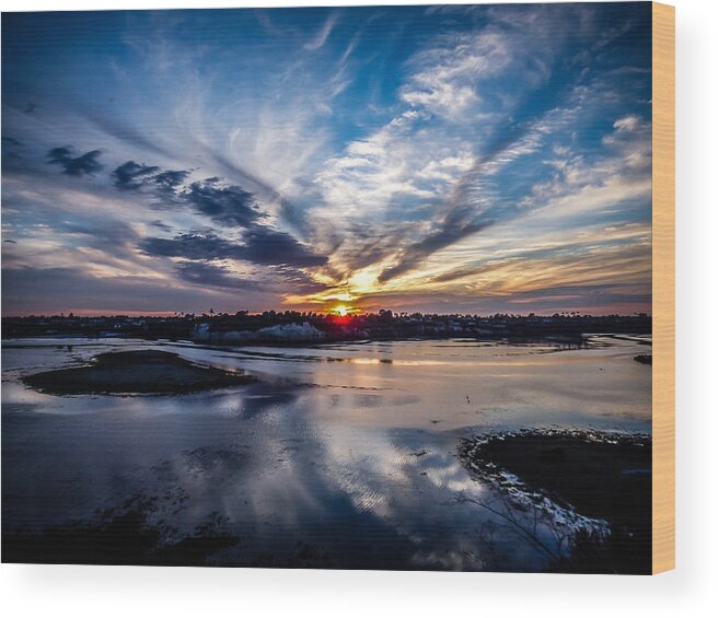 Newport Beach Wood Print featuring the photograph June Glow by Pamela Newcomb