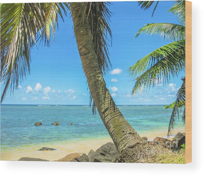 Beach Wood Print featuring the photograph Kauai Tropical Beach by Benny Marty