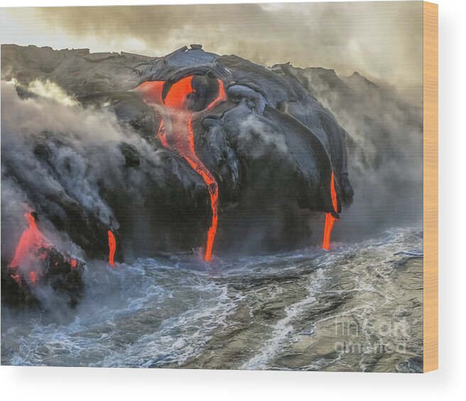 Kilauea Wood Print featuring the photograph Kilauea Volcano Hawaii by Benny Marty