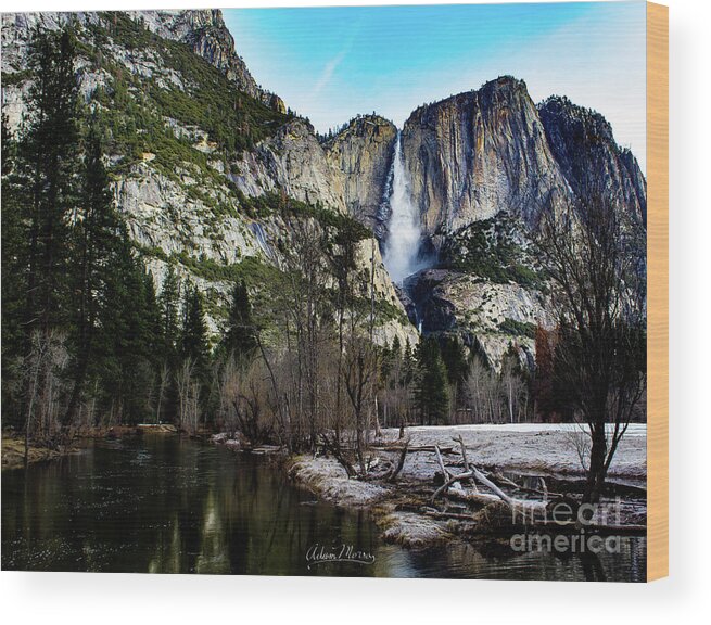 Landscape Wood Print featuring the photograph King of Waterfalls by Adam Morsa