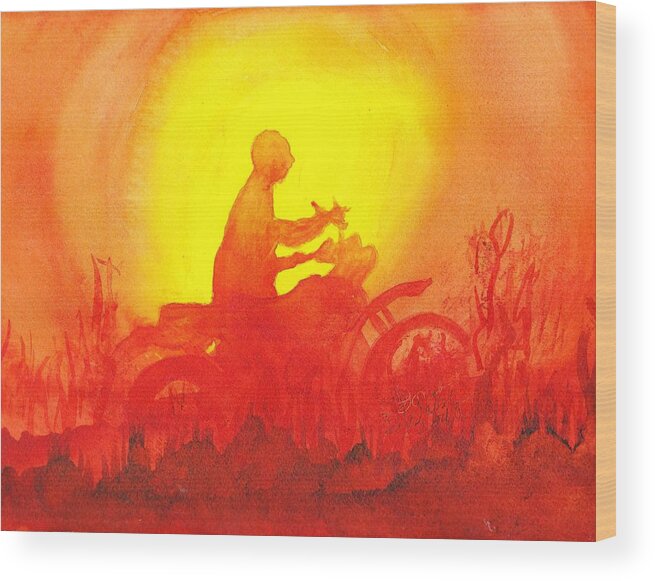 Koala Lumpur Sunset Wood Print featuring the painting Koala Lumpur Sunset by Donna Walsh