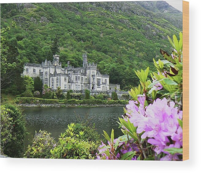 Kylemore Abbey Wood Print featuring the photograph Kylemore Abbey Co Galway by Martina Fagan