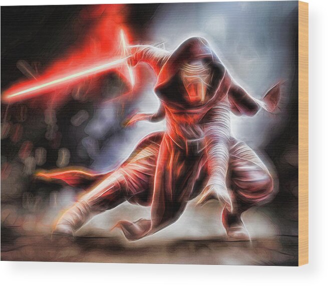 Starwars Wood Print featuring the digital art Kylo Ren I Will Fulfill Our Destiny by Scott Campbell