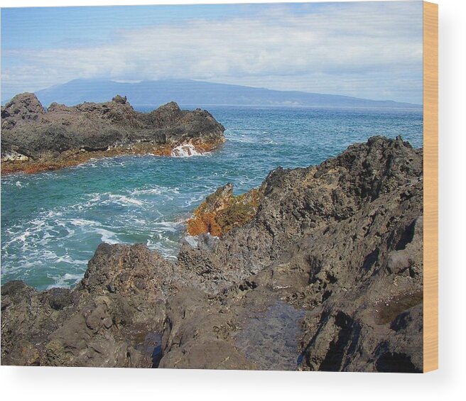 Island Of Maui Wood Print featuring the photograph Lava Coastline - West Maui by Glenn McCarthy Art and Photography