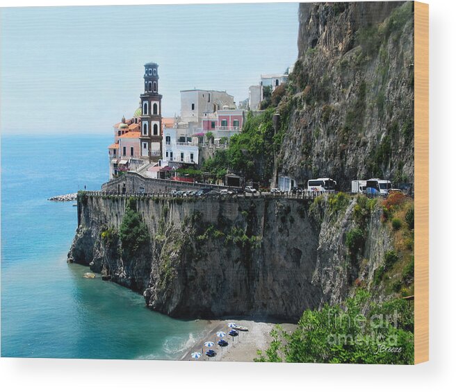 Italy Wood Print featuring the photograph Leaving Atrani Italy by Jennie Breeze