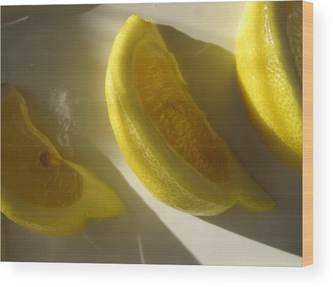  Wood Print featuring the photograph Lemon Slices by Lindie Racz