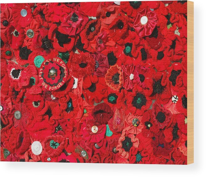 Lest We Forget Wood Print featuring the photograph Lest We Forget by Wayne Sherriff