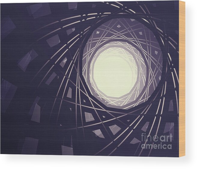 Optimism Wood Print featuring the digital art Light At The End of The Tunnel by Phil Perkins