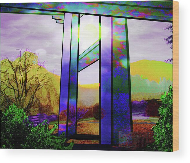 Digital Wood Print featuring the digital art Light Under The Bridge by Rod Whyte