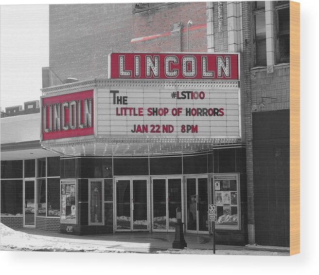 Decatur Wood Print featuring the photograph Lincoln Theater by FineArtRoyal Joshua Mimbs