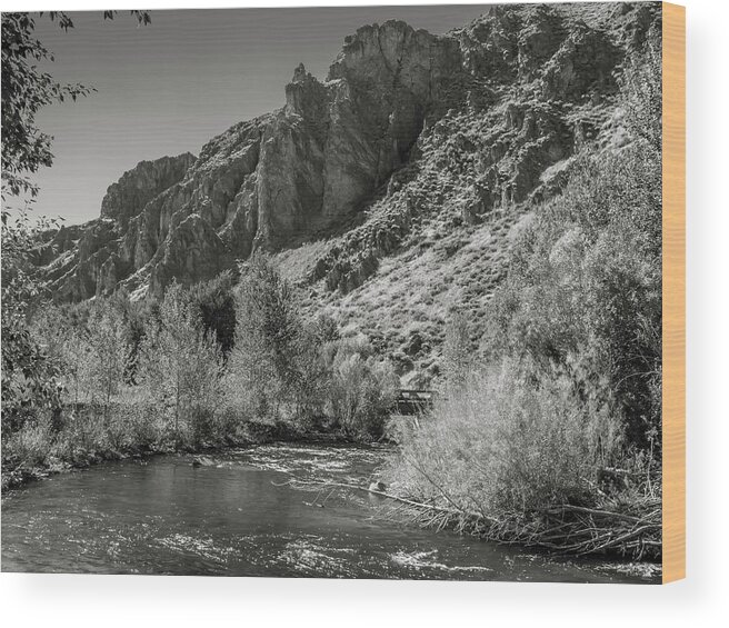 Markmilleart.com Wood Print featuring the photograph Little Wood River 2 by Mark Mille