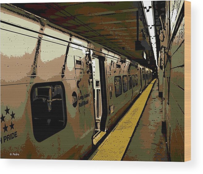 Train Wood Print featuring the photograph Long Island Railroad by George Pedro