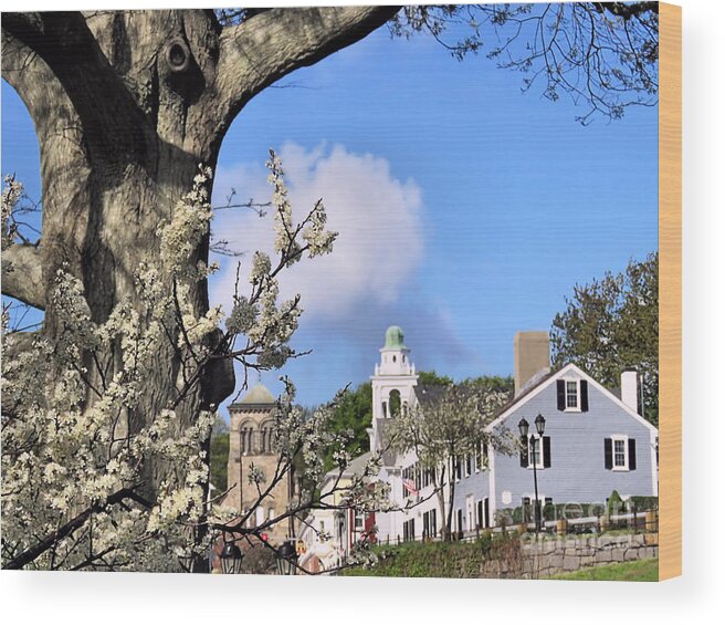 Spring Wood Print featuring the photograph Looking Towards Town Square by Janice Drew