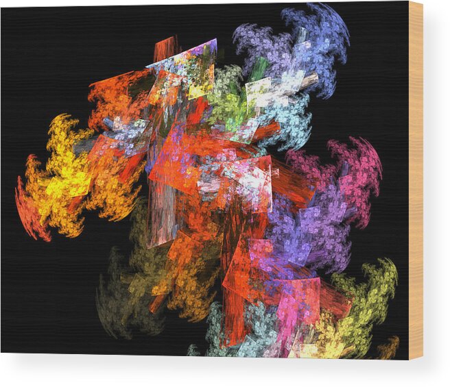 Colors Wood Print featuring the digital art Love Letters by Jackie Mueller-Jones