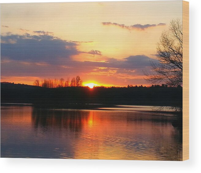 Sunset Wood Print featuring the photograph Lullaby by Dani McEvoy