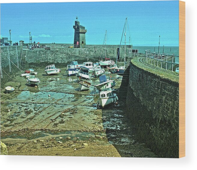 Places Wood Print featuring the photograph Lynmouth Harbour by Richard Denyer