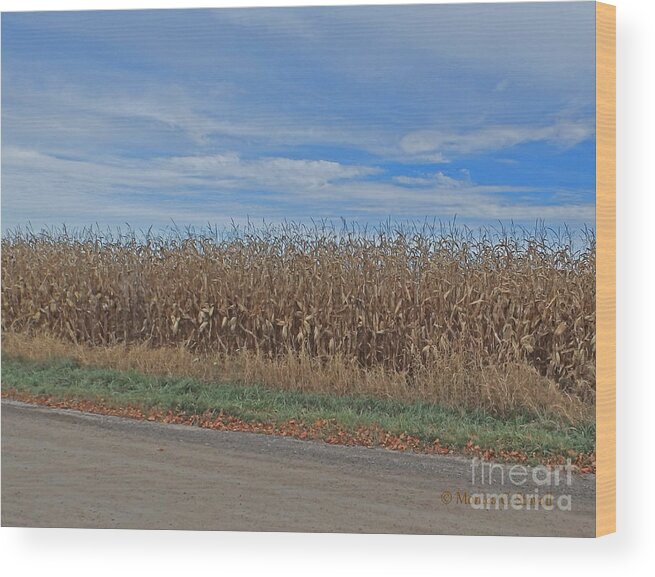 Harvest Wood Print featuring the photograph M Landscapes Fall Collection No. LF58 by Monica C Stovall