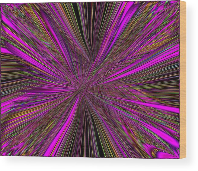 Abstract Wood Print featuring the digital art Mardi Gras by Tim Allen
