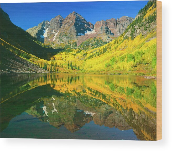 Wild Wood Print featuring the photograph Maroon Bells Autumn by Mark Miller