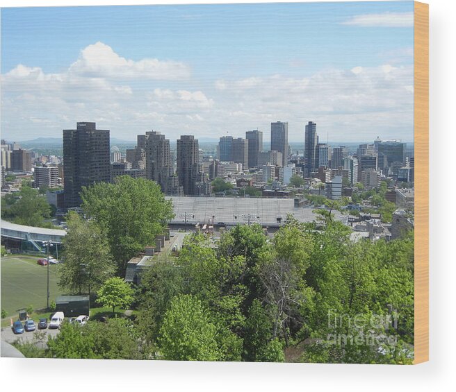 Images Wood Print featuring the photograph Montreal View from McGill Residences by Reb Frost