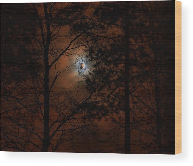 Lehtokukka Wood Print featuring the photograph Moonshine 04 Bad moon rising by Jouko Lehto