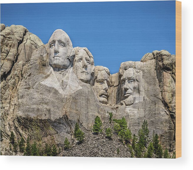 National Memorial Wood Print featuring the photograph Mount Rushmore by Jaime Mercado