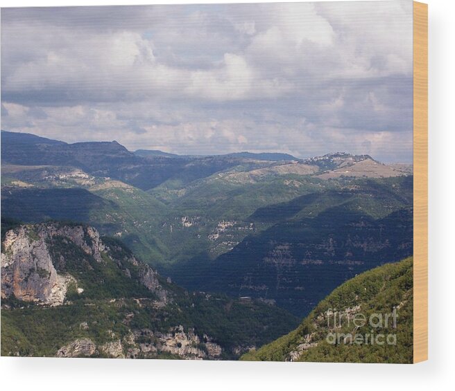 Mountains Wood Print featuring the photograph Mountains of Central Italy by Judy Kirouac