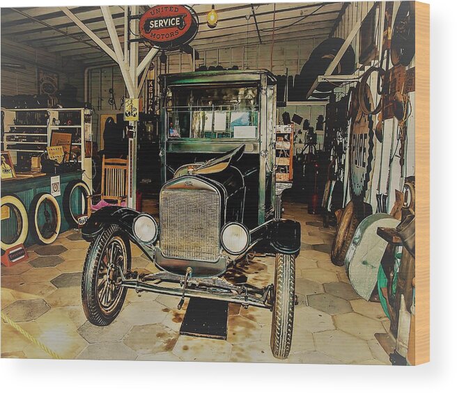 Garage Wood Print featuring the photograph My Garage Too by Randy Sylvia
