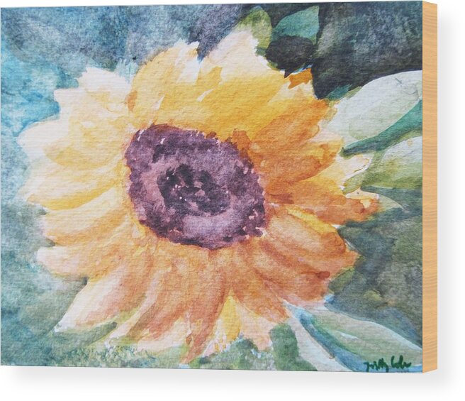 Easter Wood Print featuring the painting My heart is a 'Son' Flower by Trilby Cole