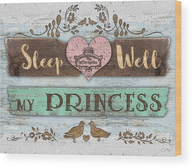 My Princess Wood Print featuring the mixed media My Princess by Mo T