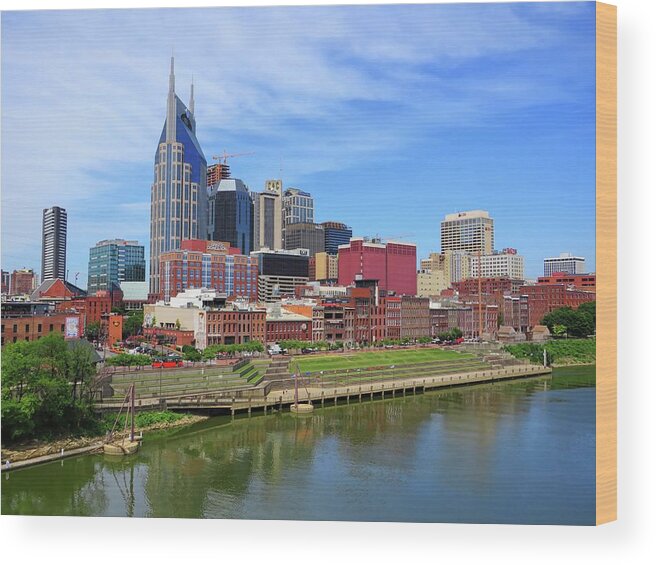 Nashville Wood Print featuring the photograph Nashville Skyline by Connor Beekman
