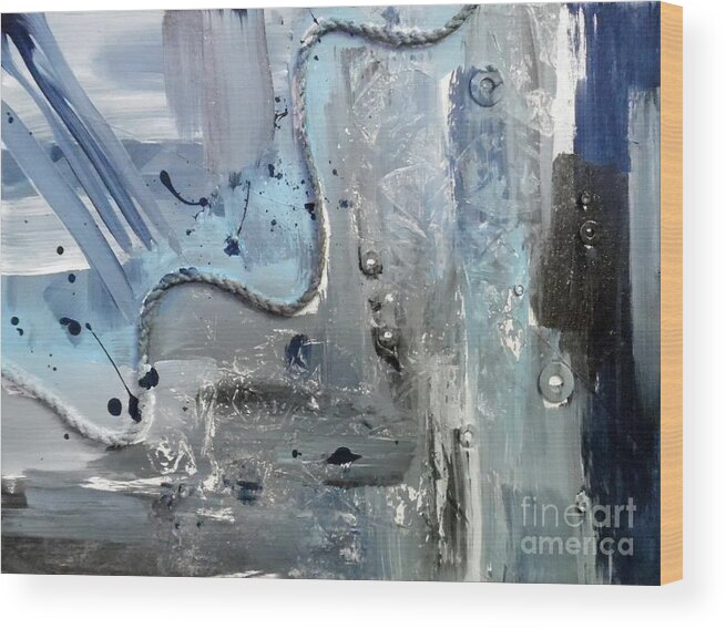 Nautical Wood Print featuring the painting Nautical Dream by Jilian Cramb - AMothersFineArt